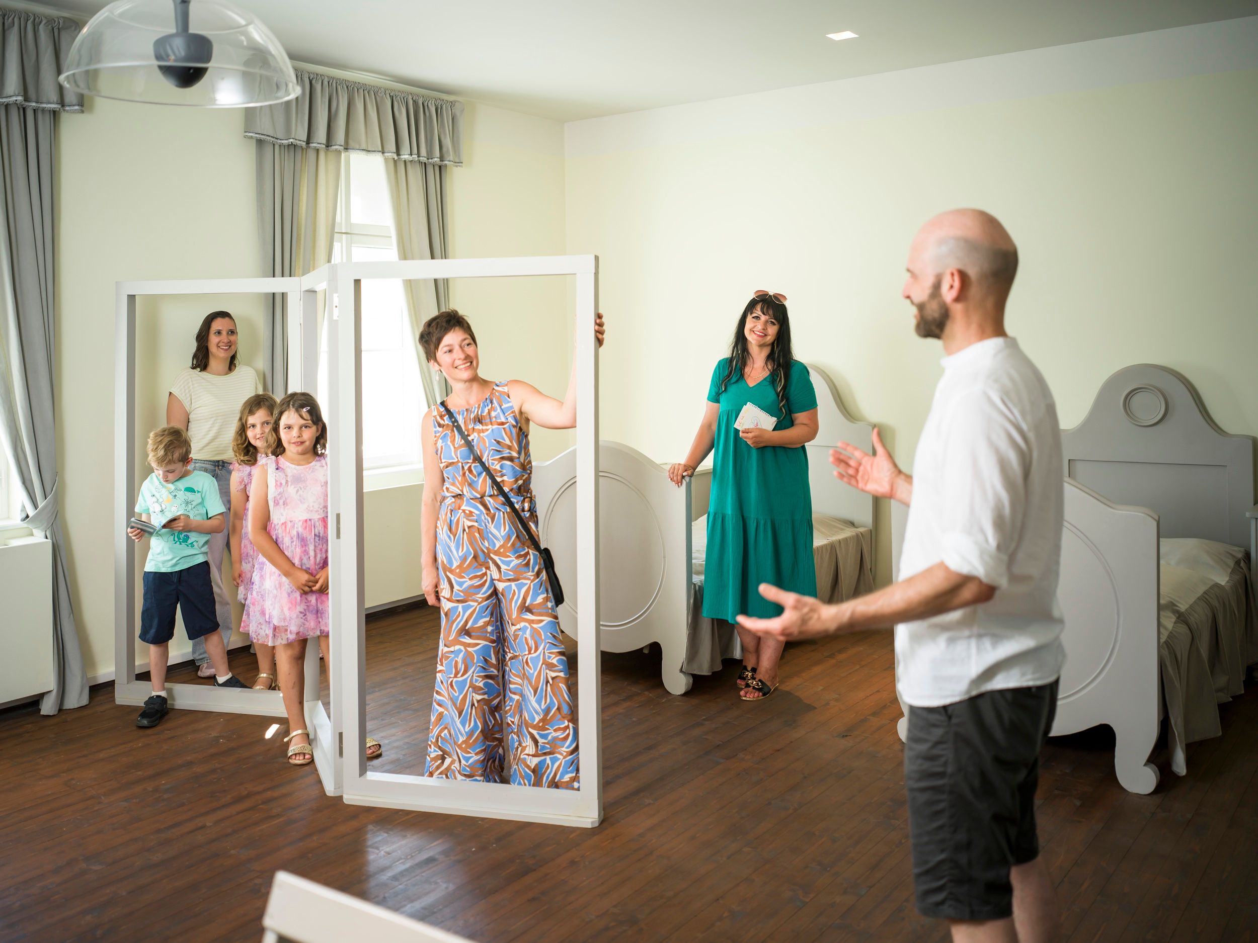 Group in the Bedroom at Egon Schiele's Birthplace 
