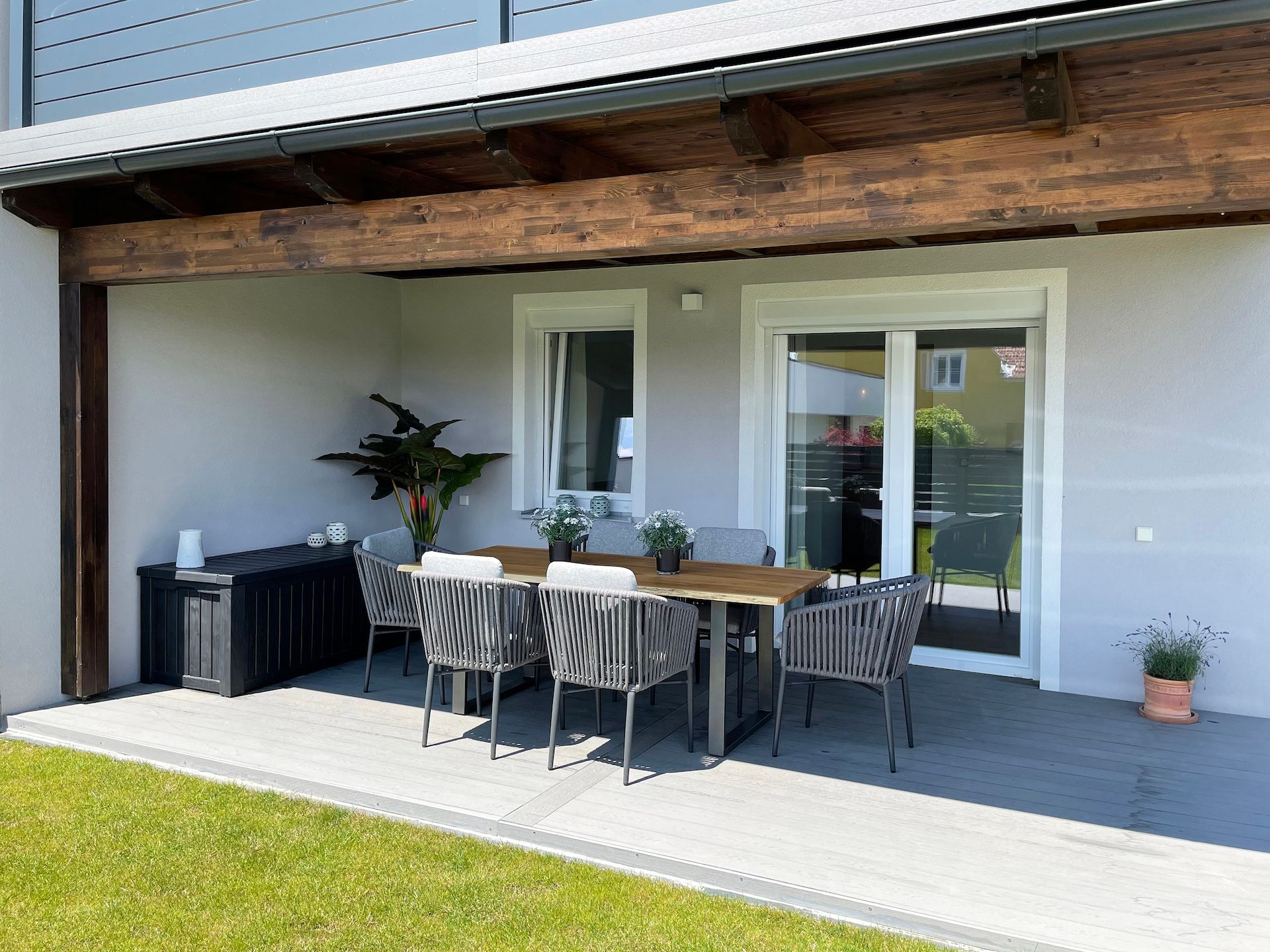 Terrace and garden