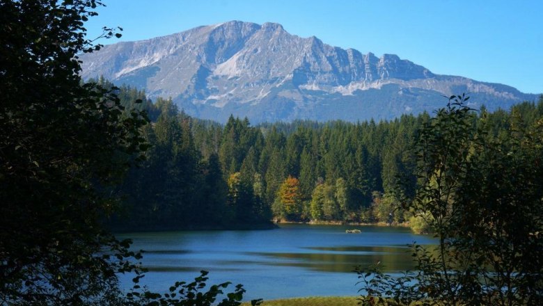 Erlauf reservoir with a view of the Ötscher, © Fred Lindmoser