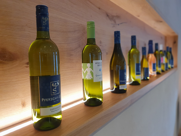Wine on the vine at the Pferschy-Seper wine tavern