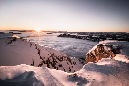 Winter panorama on the Ötscher, © Niederösterreich Werbung, Gerald Demolsky