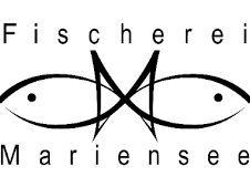 Logo of the Mariensee fishery with stylized fish.