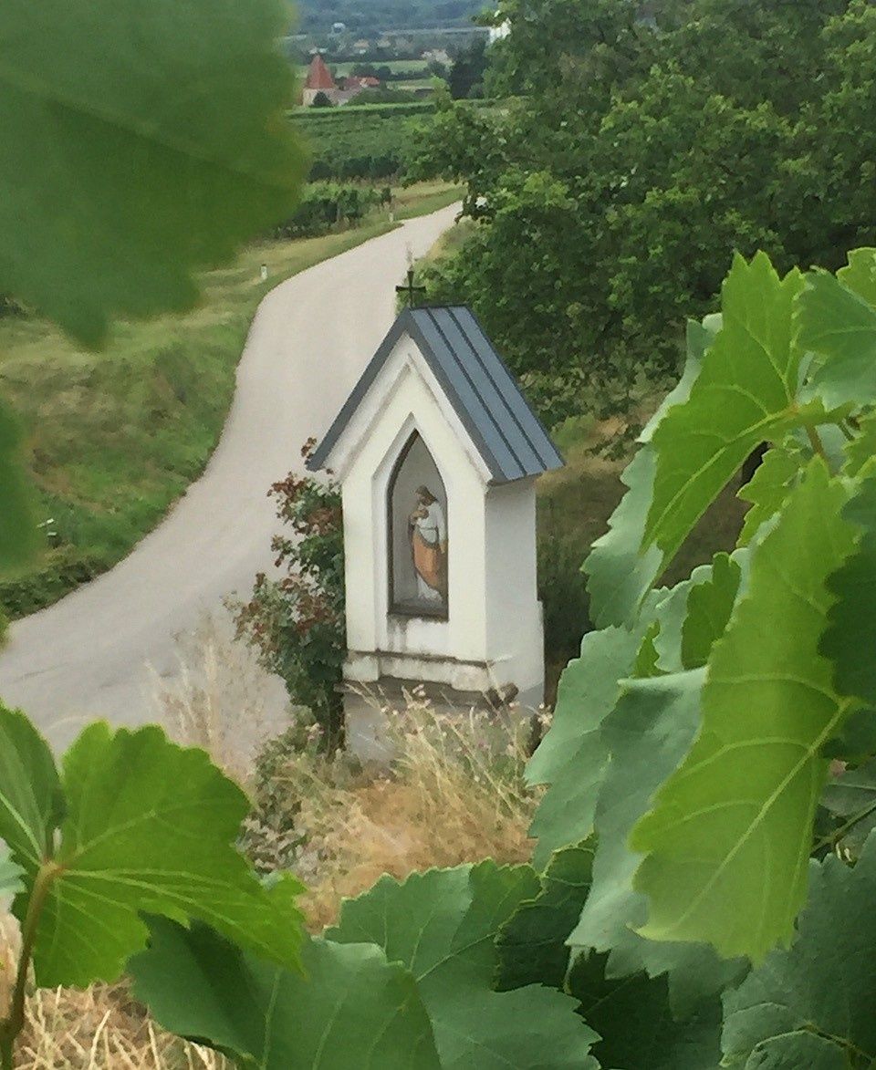 Many a wayside shrine lines the path