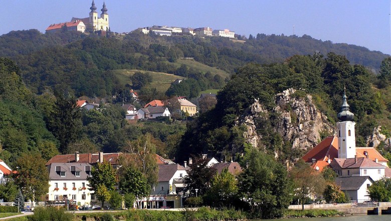 The Maria Taferl basilica looms high above Marbach, &copy; Gemeinde Maria Taferl