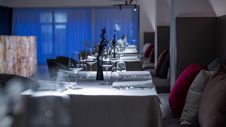 Restaurant inside set table